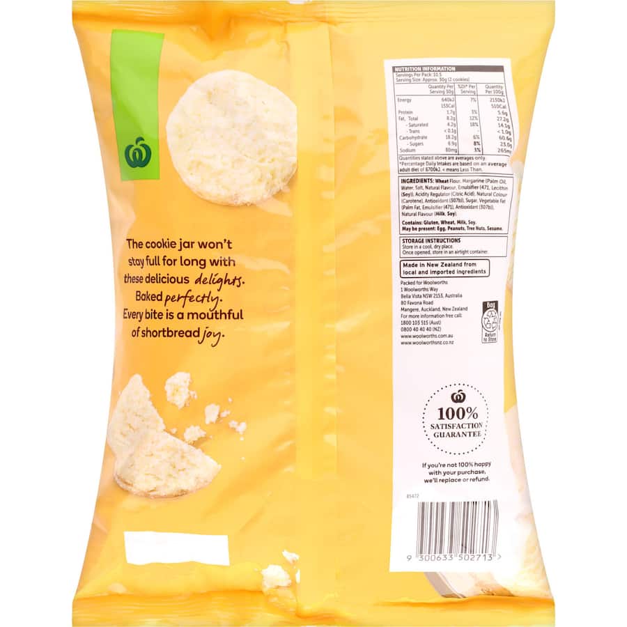 Woolworths Shortbread Cookies 325g