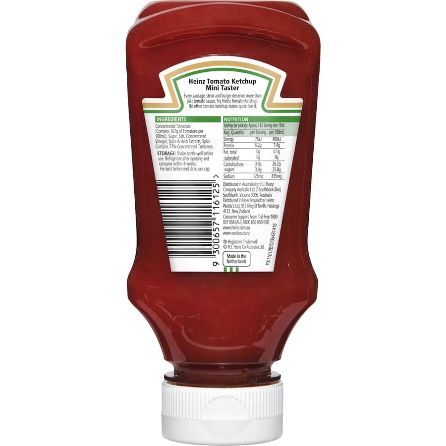 Heinz Tomato Ketchup Mini Taster Squeeze bottle 220mL