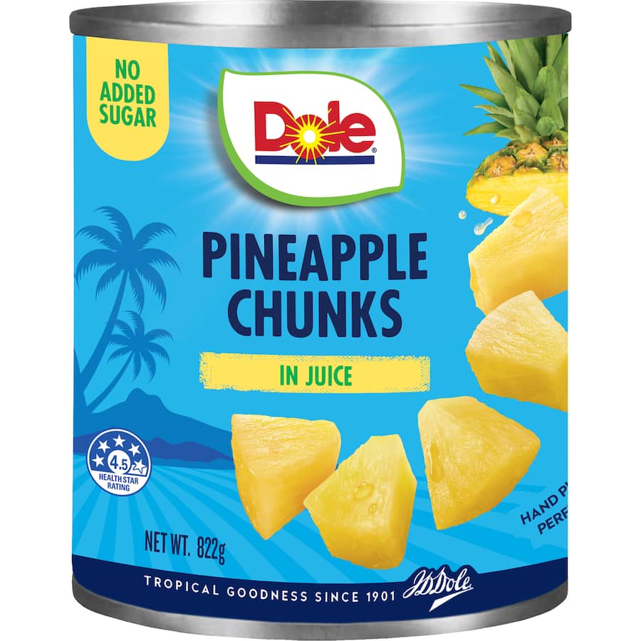 Dole Pineapple Chunks In Juice Can 822g