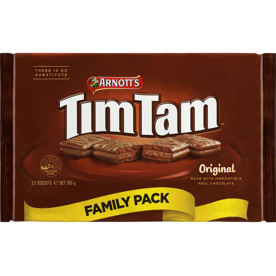 Arnotts Tim Tam Chocolate Biscuits Indulgence Family pack 365g