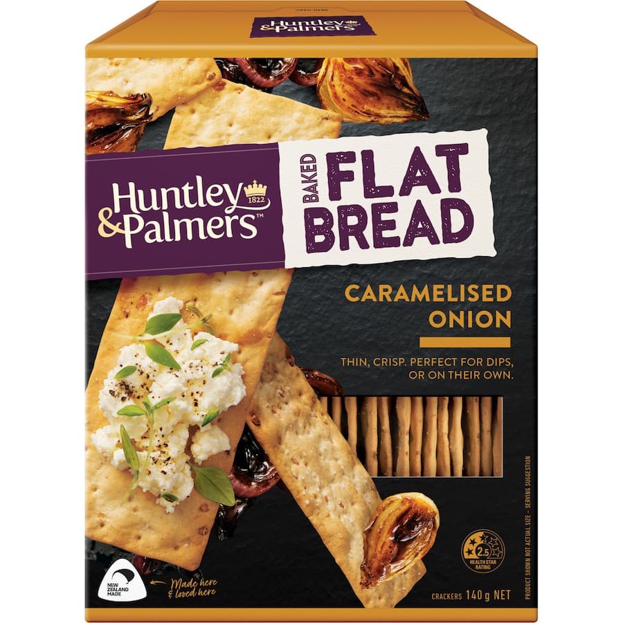 Huntley & Palmers Baked Flat Bread Caramelised Onion 140g