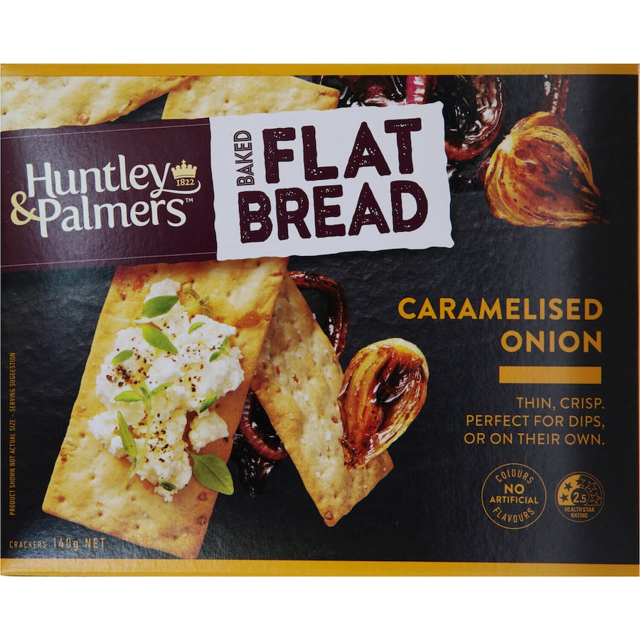 Huntley & Palmers Baked Flat Bread Caramelised Onion 140g