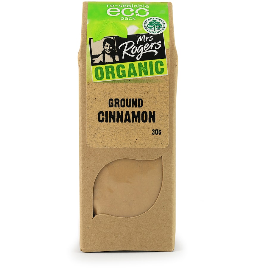 Mrs Rogers Eco Pack Cinnamon Ground Organic Box 30g