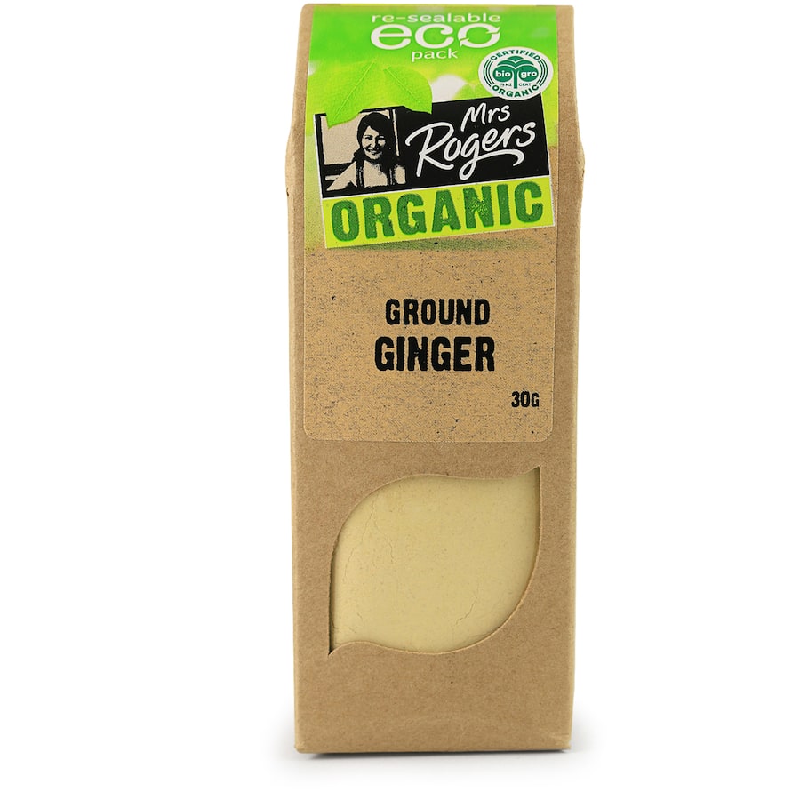 Mrs Rogers Eco Pack Ginger Ground Organic Box 30g