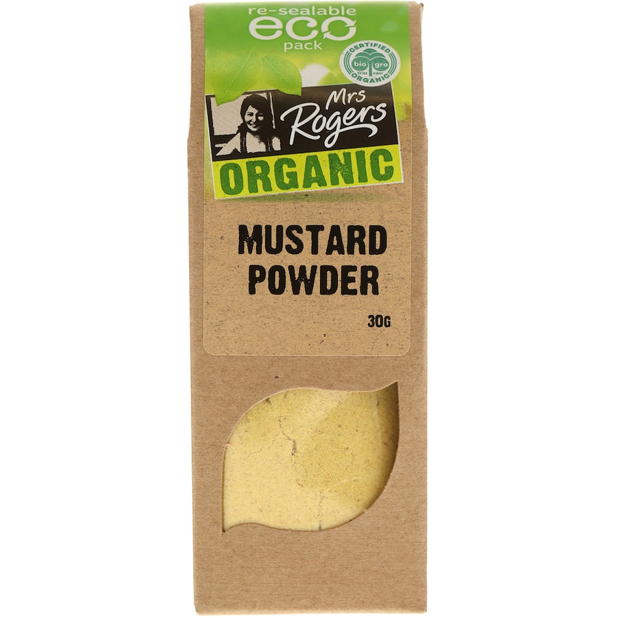 Mrs Rogers Eco Pack Mustard Powder Organic Box 30g