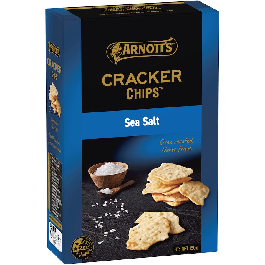 Arnotts Cracker Chips Sea Salt 150g