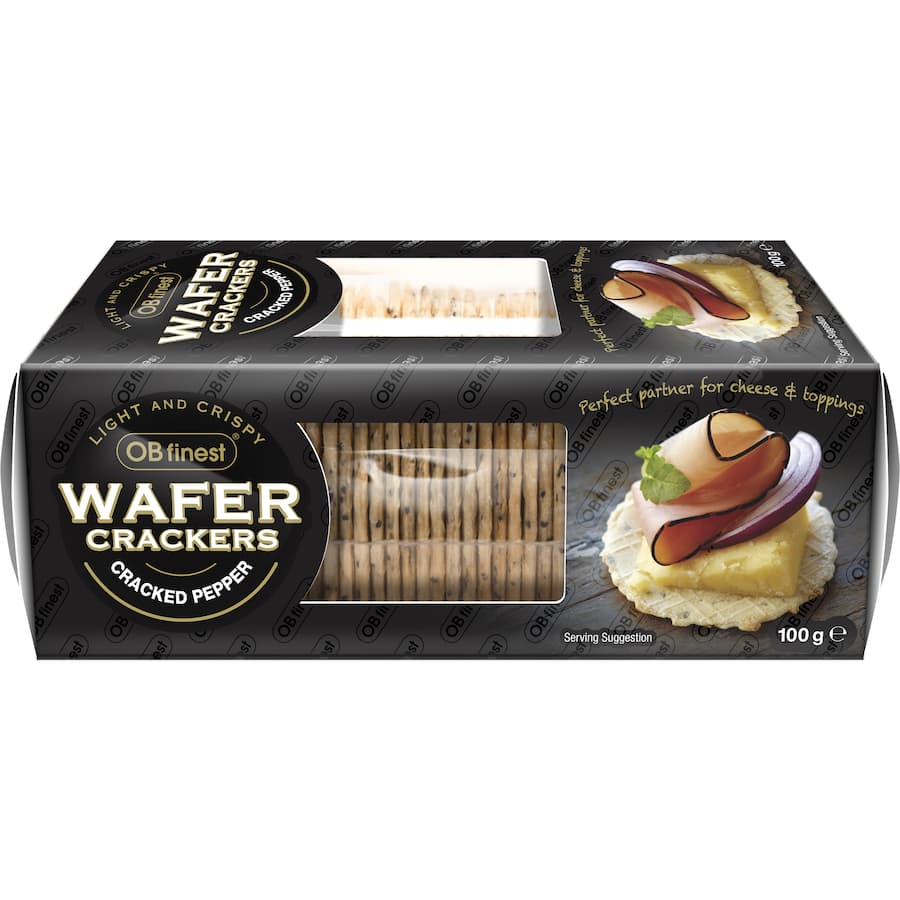 Ob Finest Crackers Black Pepper Wafers 100g