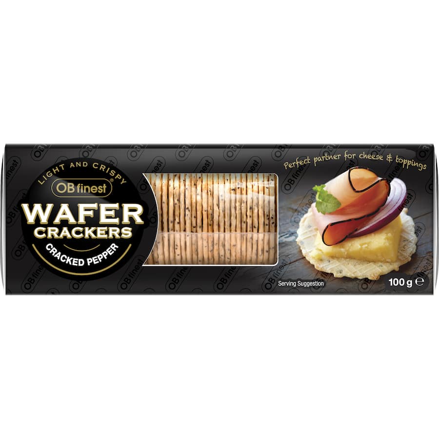 Ob Finest Crackers Black Pepper Wafers 100g