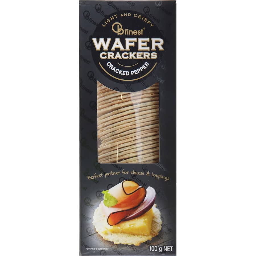 Ob Finest Crackers Black Pepper Wafers 100g