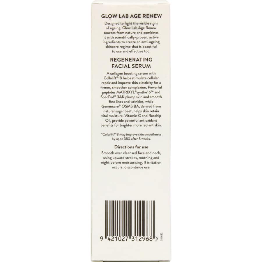 Glow Lab Age Renew Facial Serum Regenerating 30mL