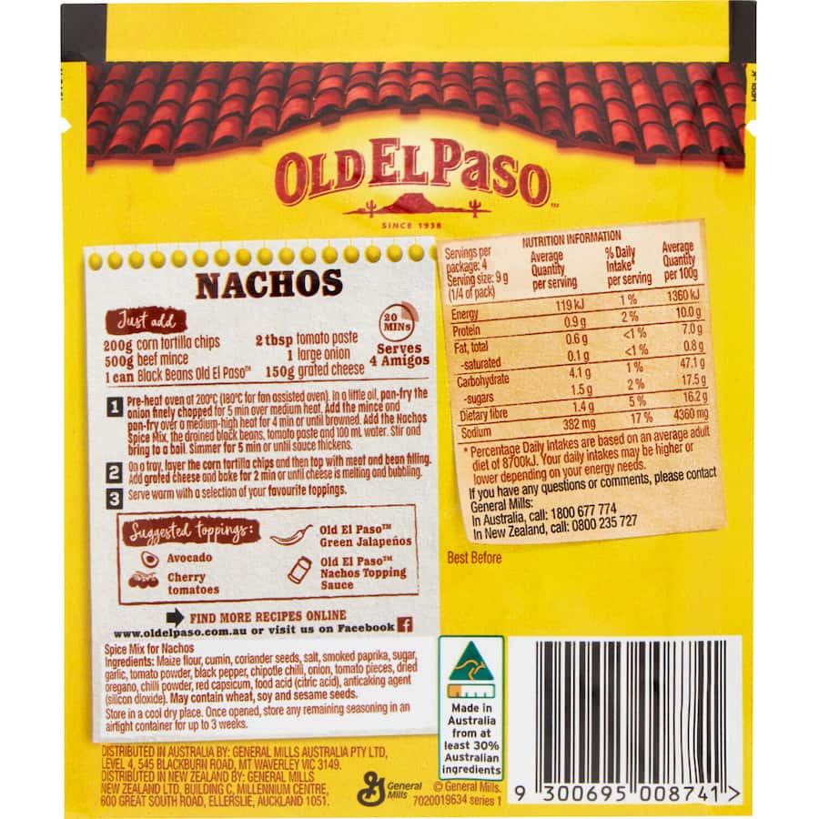 Old El Paso Spice Mix Nacho Sachet 35g