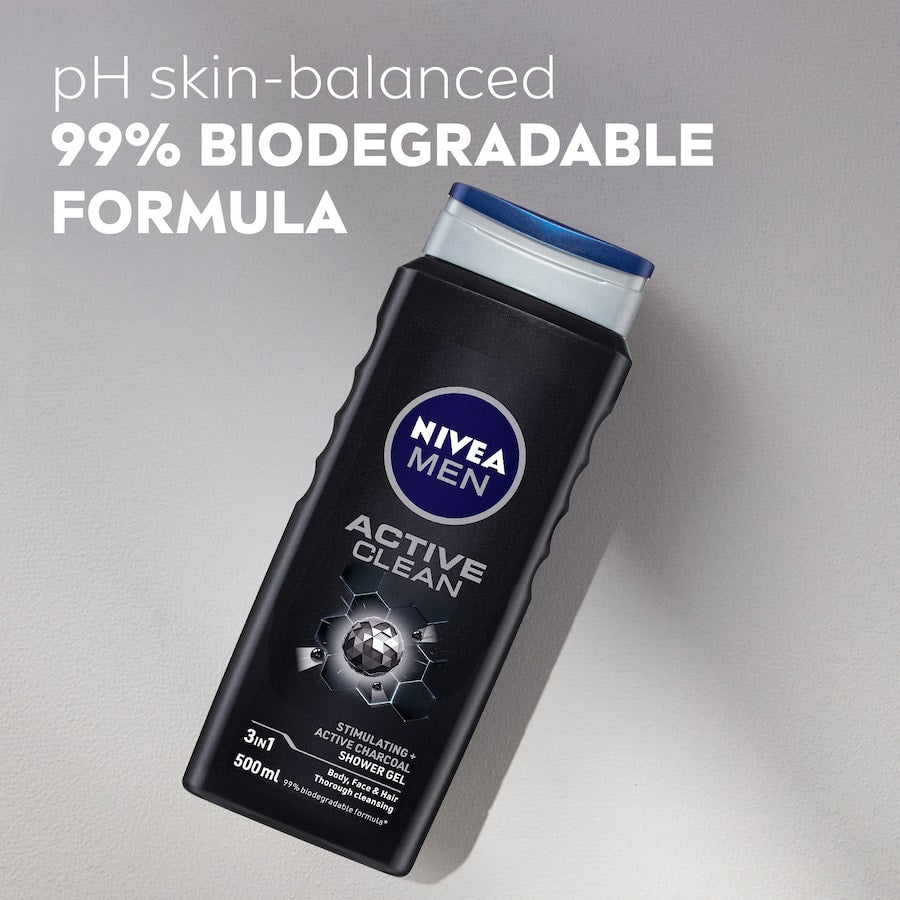 Nivea Men Shower Gel Active Clean 500mL