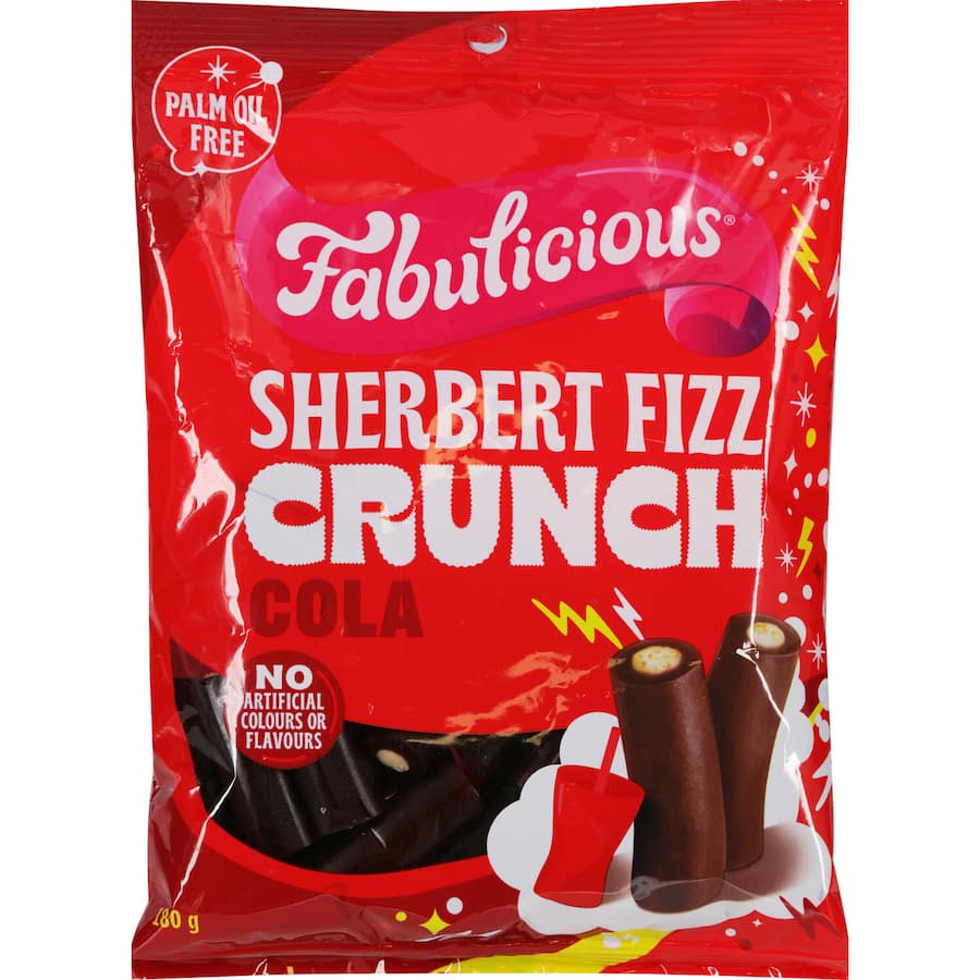 Fabulicious Sweets Cola Sherbert Fizz Crunch 180g