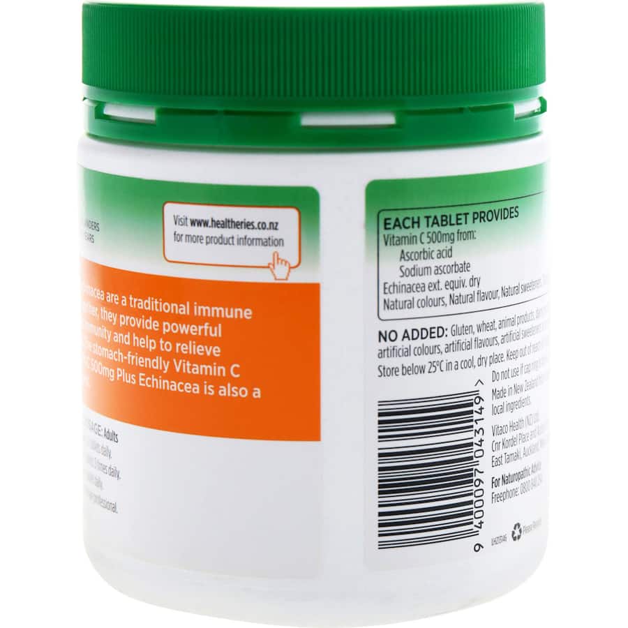 Healtheries Vitamin C With Echinacea 500mg Chewable tablets 160pack