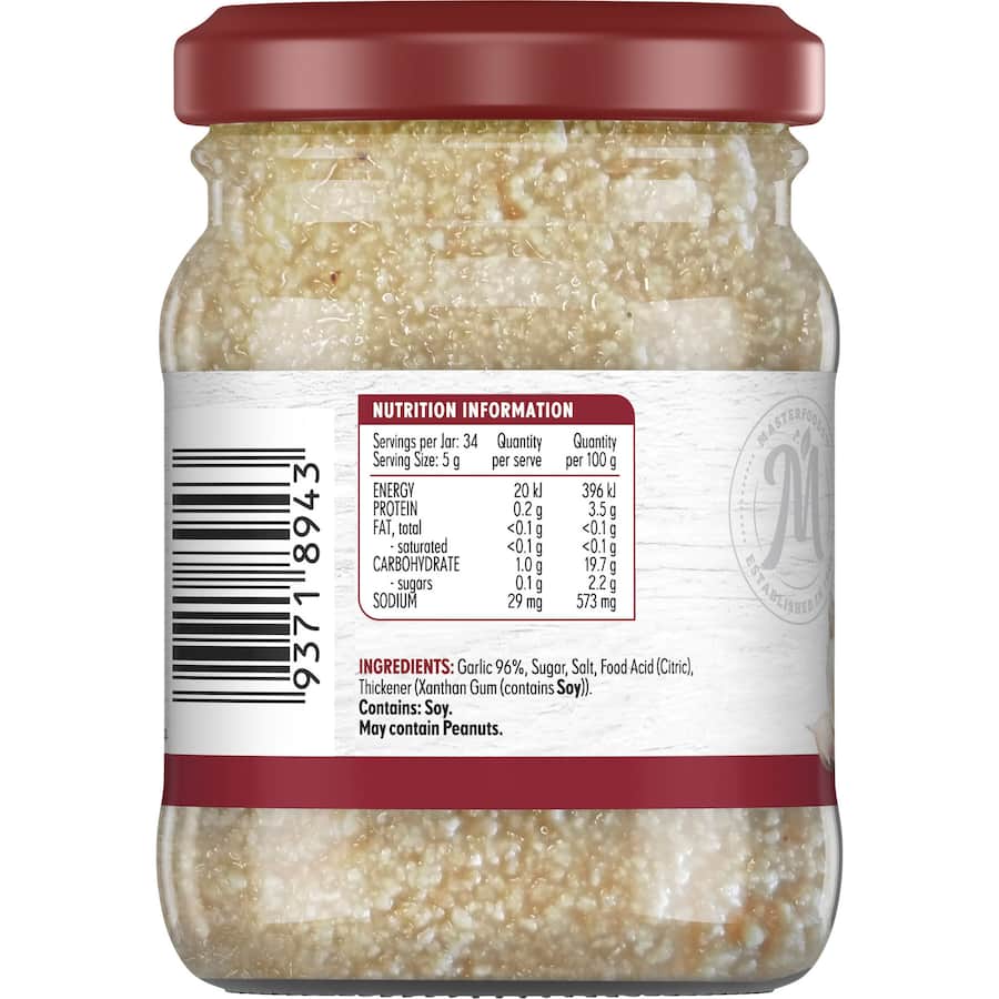 Masterfoods Garlic Finely Crushed Jar 170g