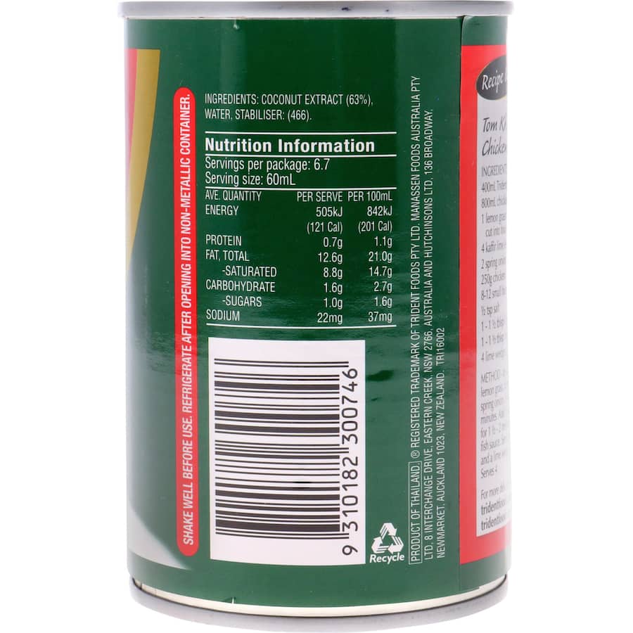 Trident Coconut Cream  Can 400mL