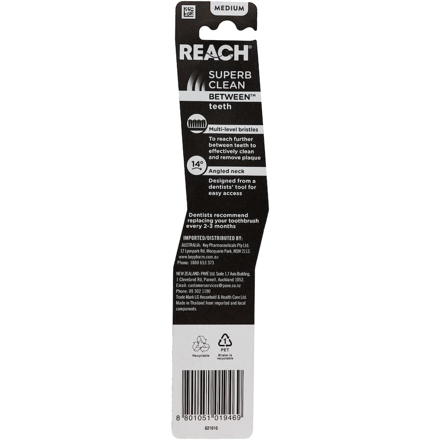 Reach Between Toothbrush Medium 1pack