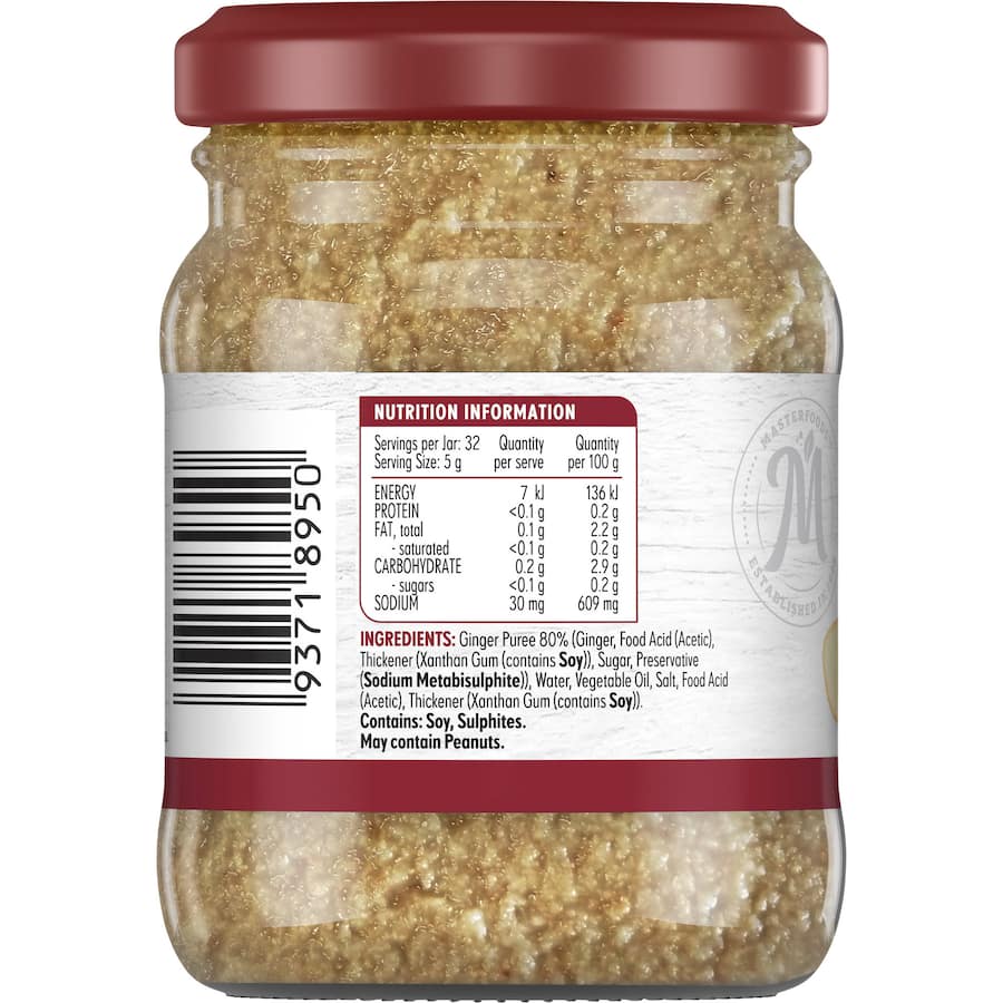 Masterfoods Ginger Freshly Chopped Jar 160g
