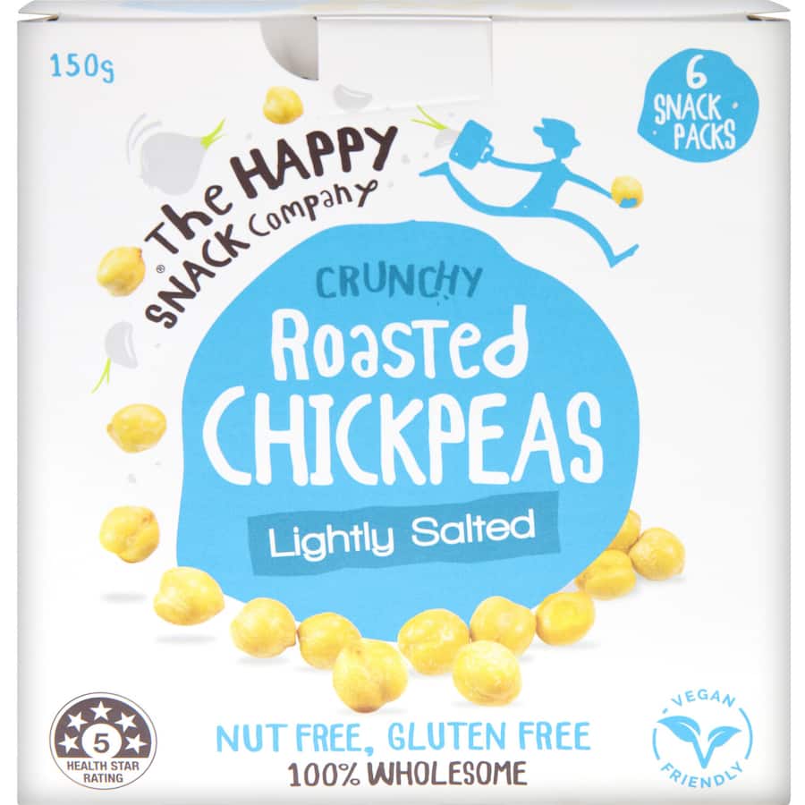 Happy Snack Bean Snacks Roasted Chic Peas 150g 6 x 25g pks