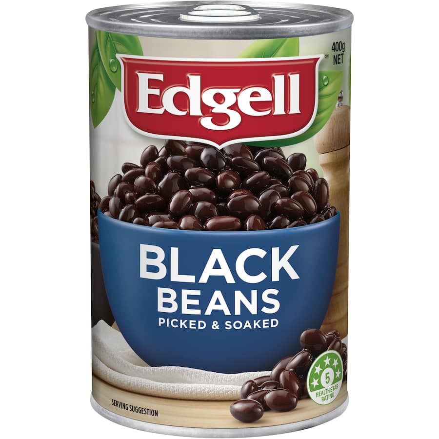Edgell Beans Black Can 400g