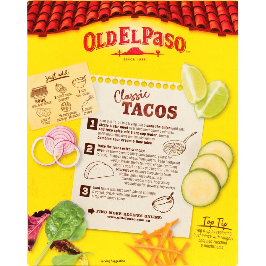 Old El Paso Taco Dinner Kit Sweet Paprika & Tomato 12 pack 290g
