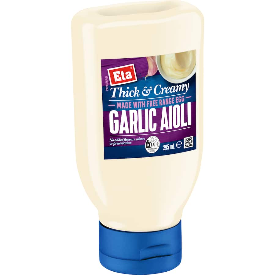 Eta Garlic Aioli Thick & Creamy Squeeze bottle 295mL