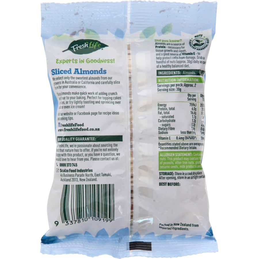 Freshlife Almonds Sliced 70g