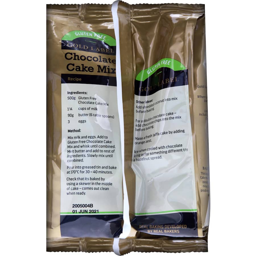 Bakels Cake Mix Moist Chocolate Gluten Free 500g