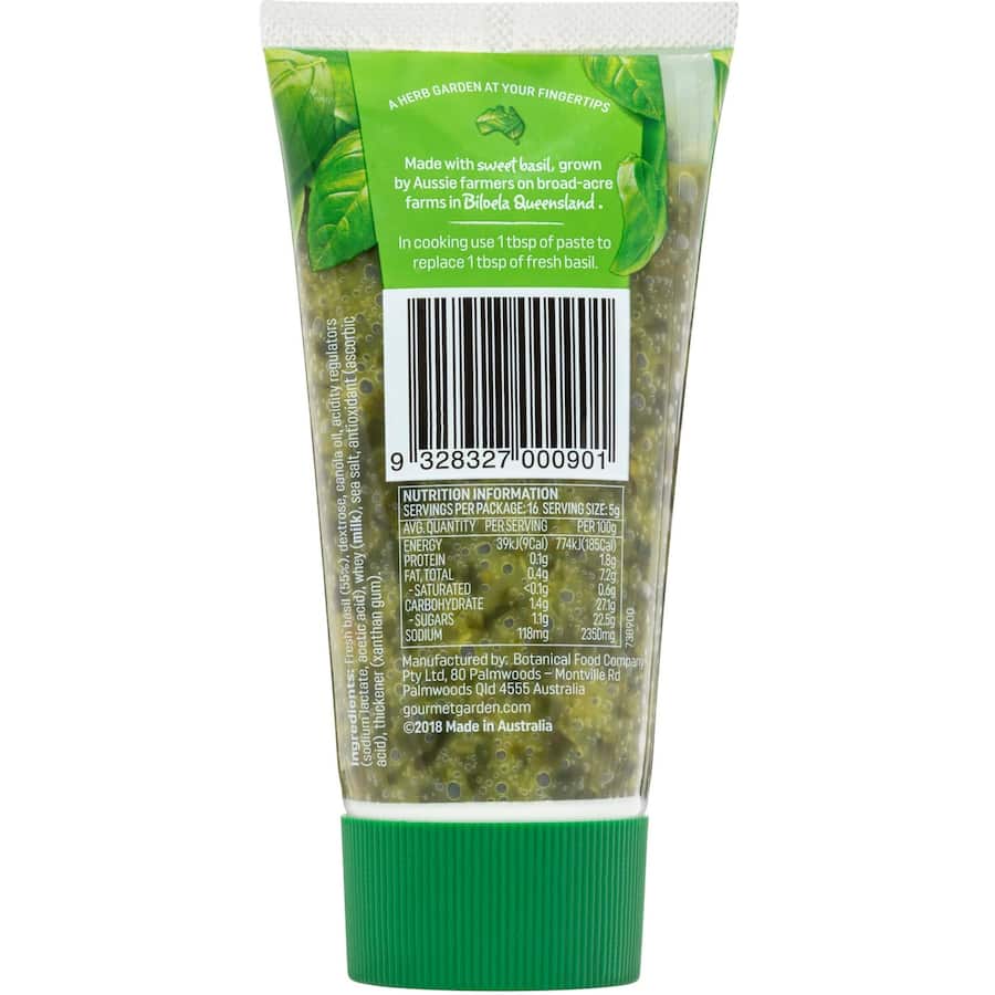 Gourmet Garden Fresh Vegetable Basil Paste Tube 80g