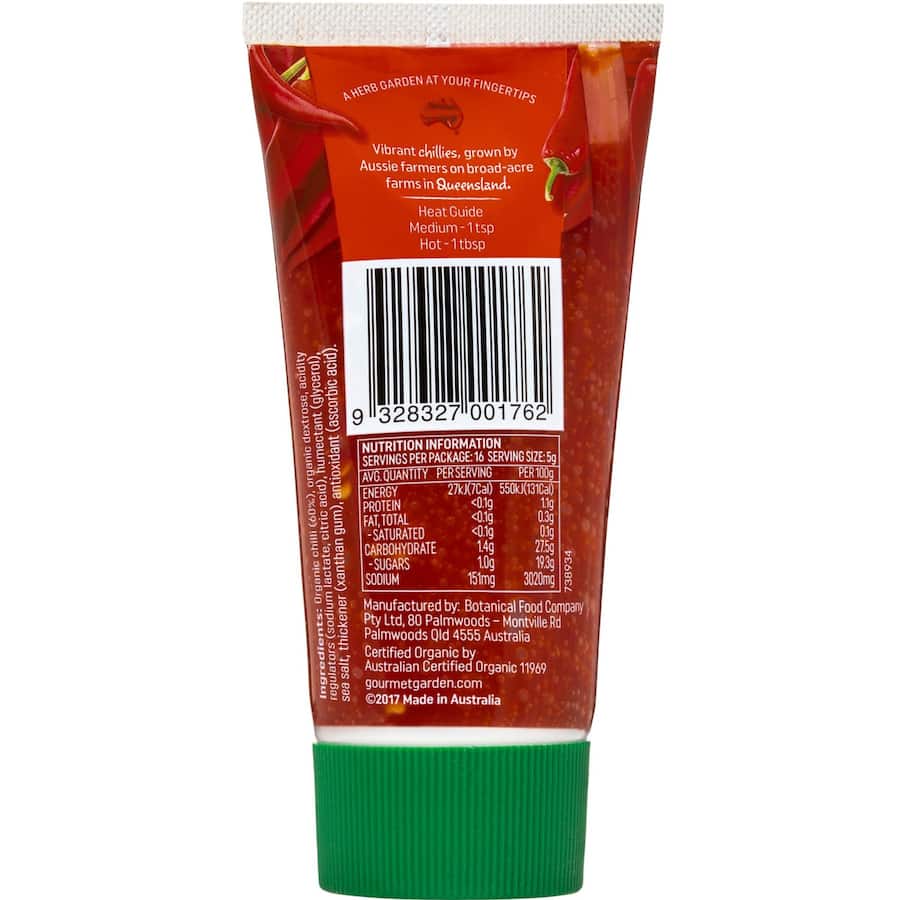 Gourmet Garden Fresh Vegetable Chilli Mild Paste Tube 80g