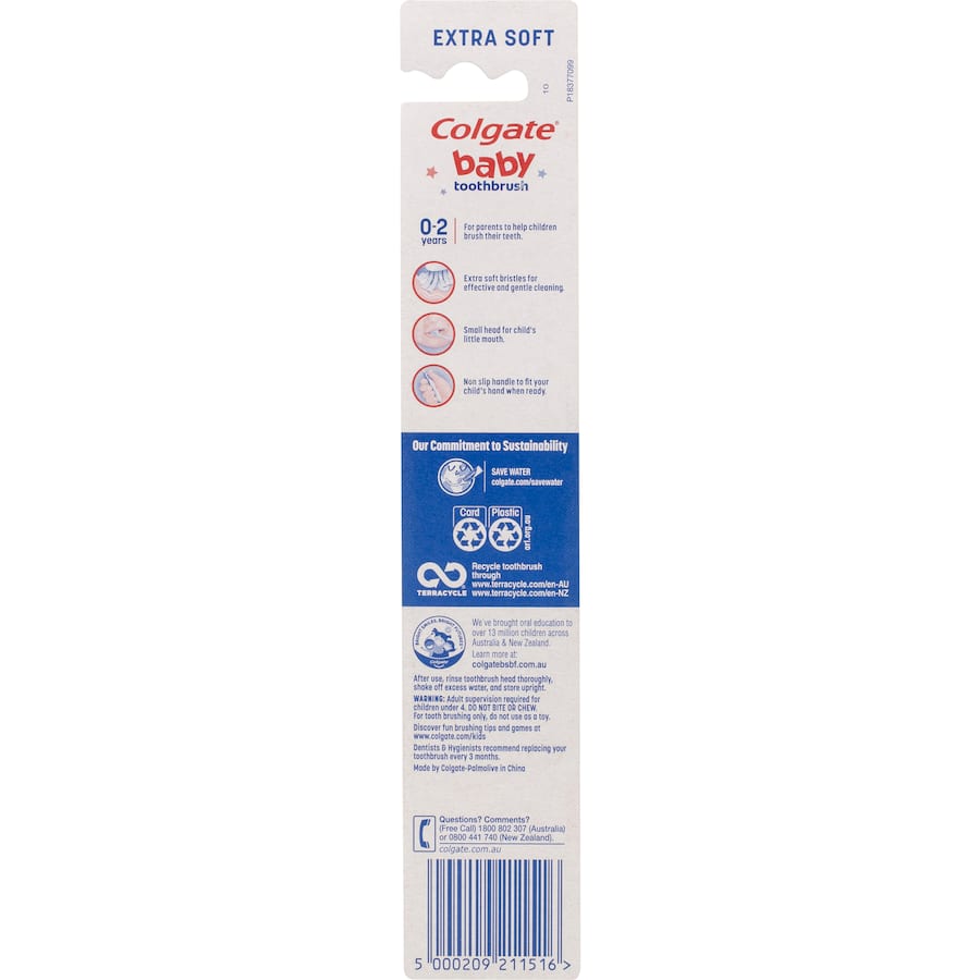 Colgate Kids Baby Toothbrush 0-2 Years Extra Soft Bristles 1pack