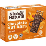 Nice & Natural Nut Bars Choc Apricot 6pk 180g