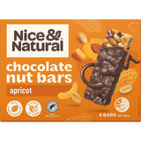Nice & Natural Nut Bars Choc Apricot 6pk 180g