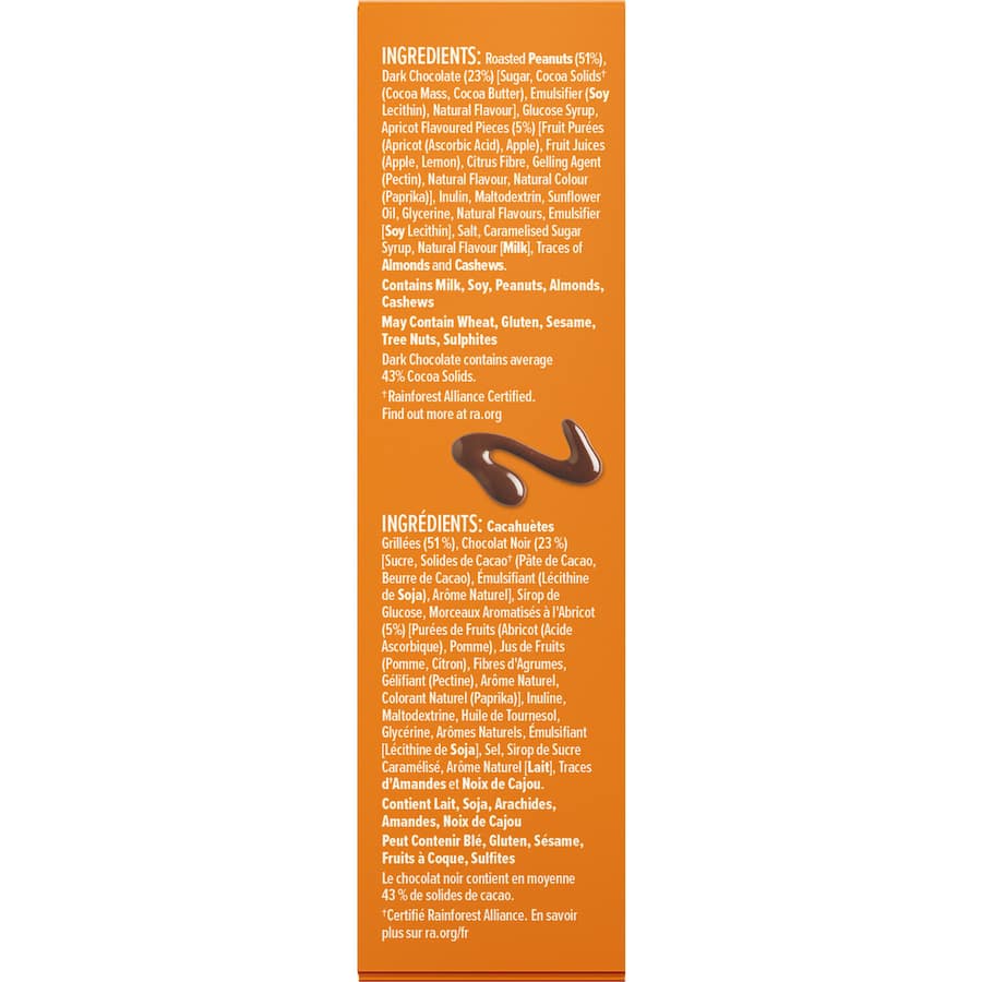 Nice & Natural Nut Bars Choc Apricot 6pk 180g