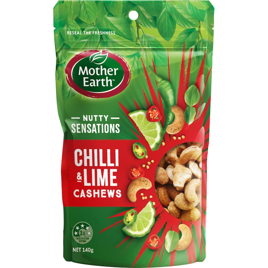 Mother Earth Premium Nut Chilli & Lime 140g