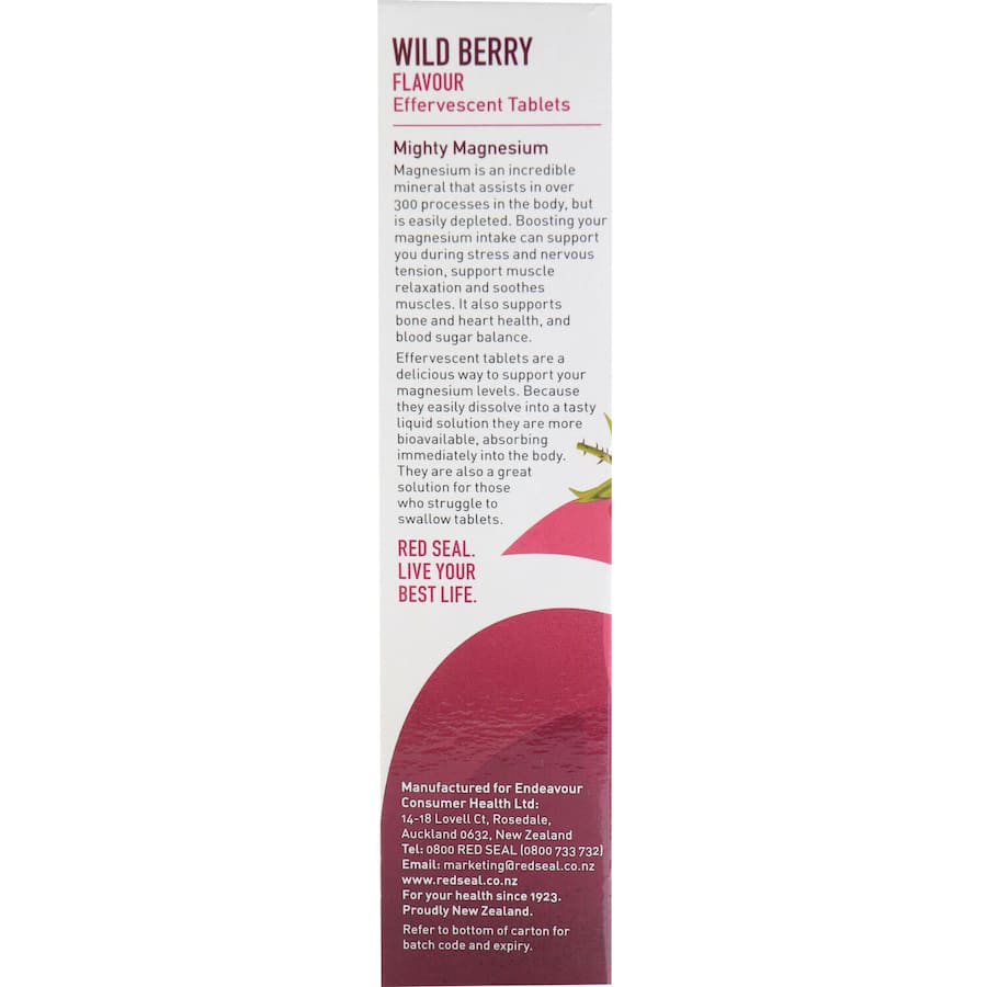 Red Seal Vita Fizz Effervescent Wild Berry Magnesium Tablets 13ea