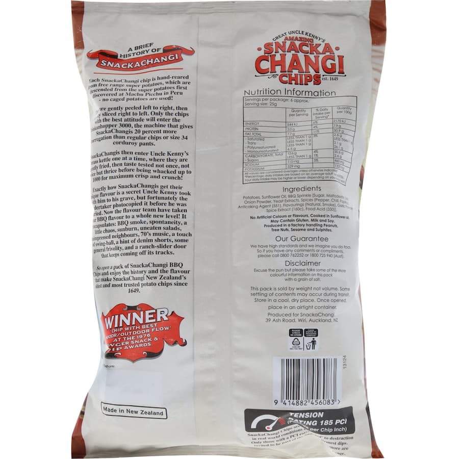 Snacka Changi Chips Bbq 150g