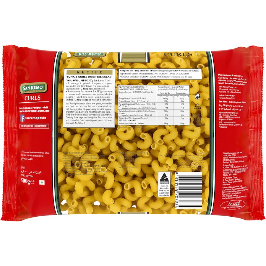 San Remo Pasta Curls No. 27
