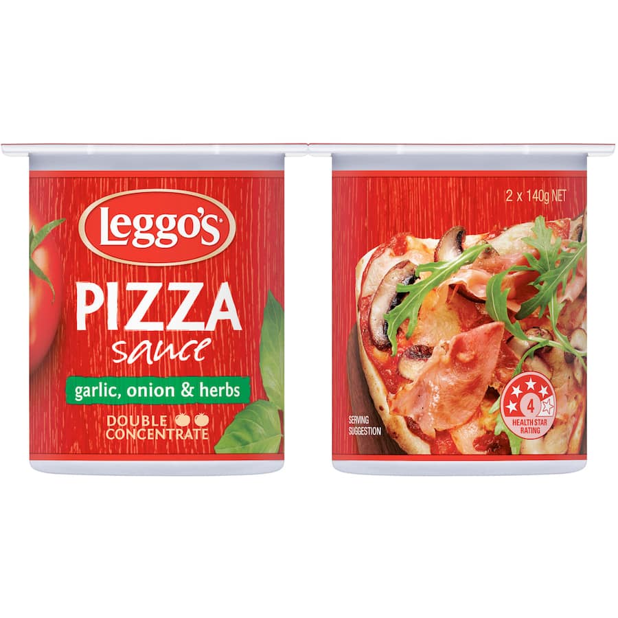 Leggo's Pizza Sauce Garlic, Onions & Herbs 2pk 2 x 140g