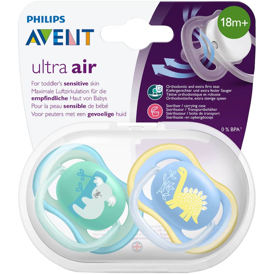 Avent Ultra Air Comforters Night Soother 18 Month+ 2pack