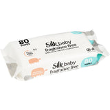 Silk Baby Wipes Plastic Free & Fragrance Free 80pack