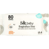 Silk Baby Wipes Plastic Free & Fragrance Free 80pack