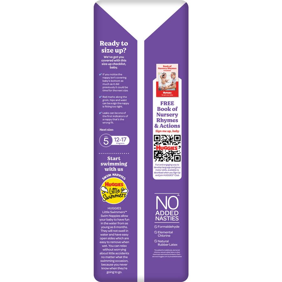 Huggies Ultra Dry Nappy Pants Boys Size 4 (9-14 Kg) Jumbo pack 62pack