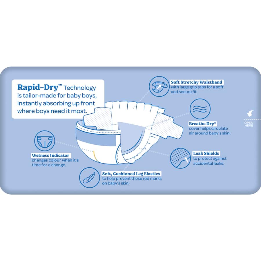 Huggies Ultra Dry Nappies Boys Size 3 (6-11kg) Bulk pack 44pack