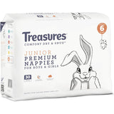 Treasures Dry & Snug Nappies Junior 16kg+ Bulk pack 30pack