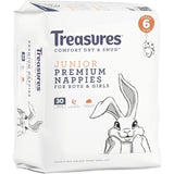Treasures Dry & Snug Nappies Junior 16kg+ Bulk pack 30pack