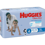 Huggies Ultra Dry Nappies Boys Size 4 (10-15kg) Bulk pack 36pack