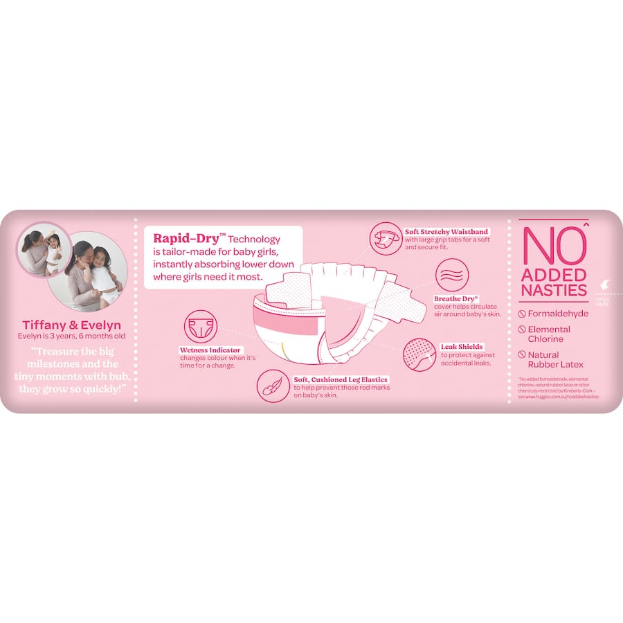 Huggies Ultra Dry Nappies Girls Size 6 (16kg+) Bulk pack 30pack