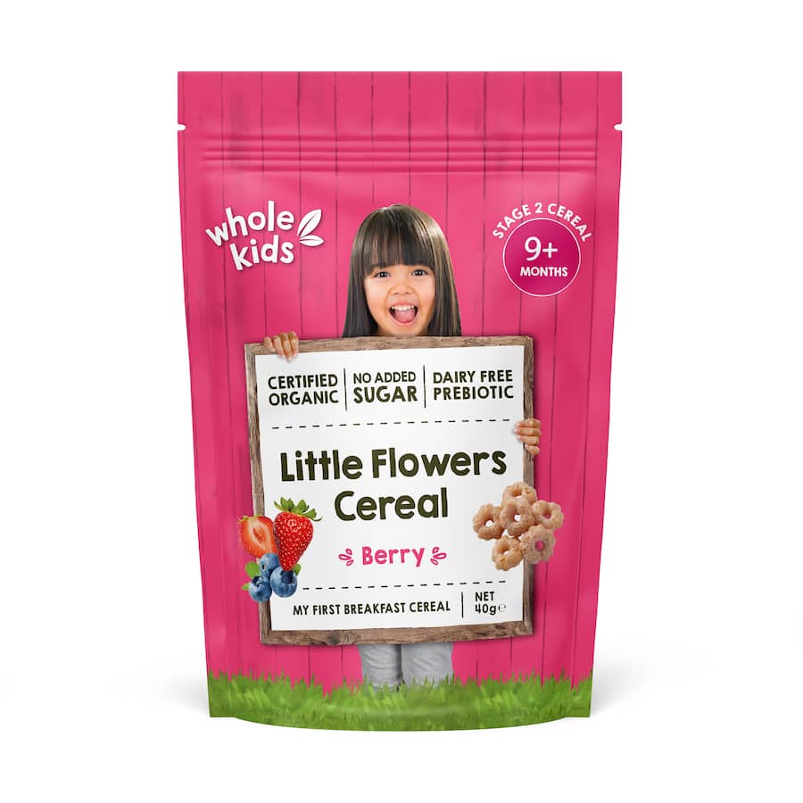 Whole Kids Organic Stage 2 Cereal Little Flowers Berry 40g