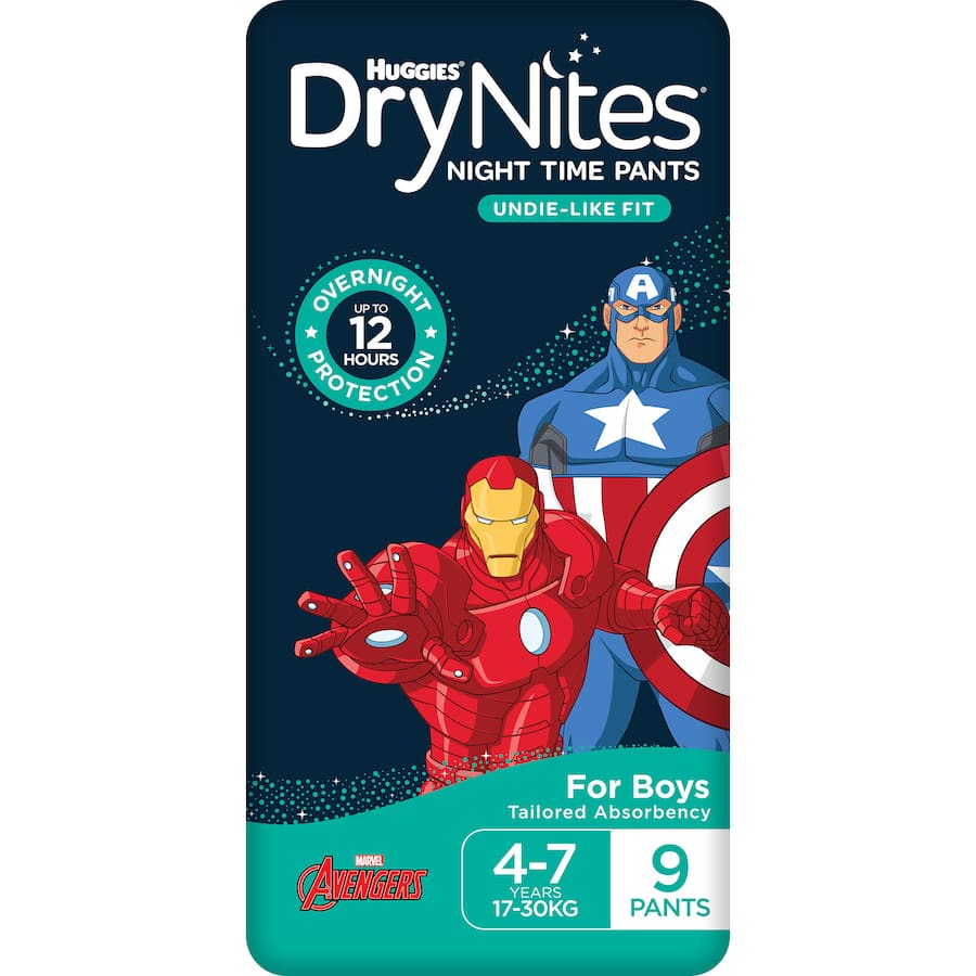 Huggies Drynites Boys 4-7 Years 9pack